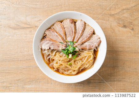 duck noodles with stewed duck soup 113987522