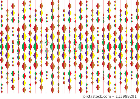 Illustration pattern, Abstract Geometric Style. Repeating of abstract multicolor of triangle with line on white background. Illustration pattern, Abstract Geometric Style. Repeating of abstract multicolor of triangle with line on white background. 113989291