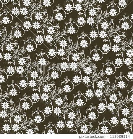 serene reflection of nature's beauty. Each delicate petal and leaf is imbued with a soft, natural tone, evoking the freshness and vitality of the season. Immerse yourself in the study of nature's ele 113989314