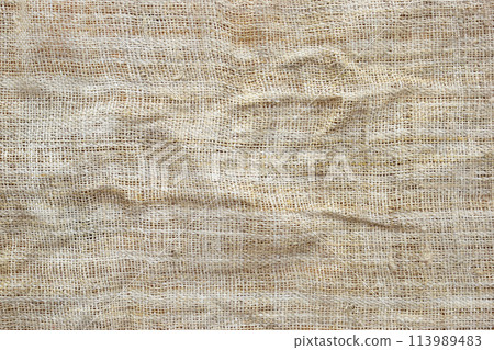 brown sackcloth texture background, crumpled burlap fabric textile for design brown sackcloth texture background, crumpled burlap fabric textile for design 113989483