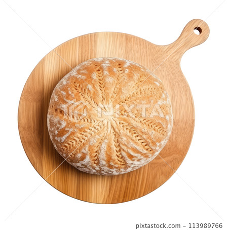 Bread on Cutting Board, Generative AI 113989766