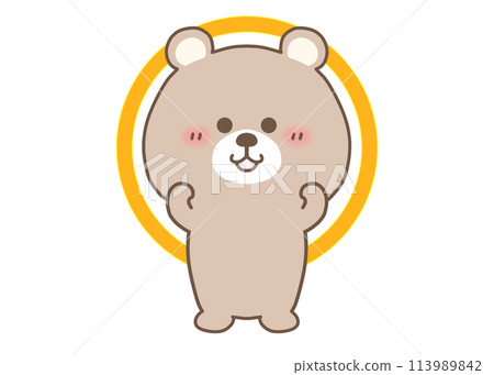 Bear with "Okay" pose Bear with "Okay" pose 113989842