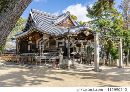 兵庫縣伊丹市宮前的稻野神社（有岡城遺址的一部分）參拜殿（有形文化遺產） 113990340