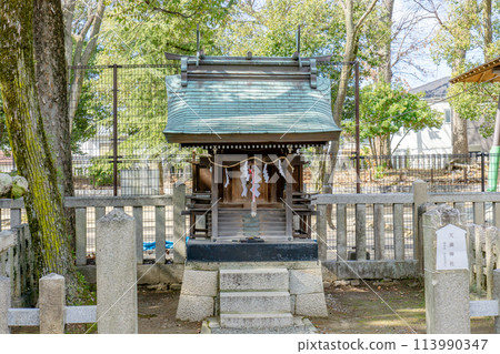 兵庫縣伊丹市宮前市的稻野神社和天滿神社 兵庫縣伊丹市宮前市的稻野神社和天滿神社 113990347