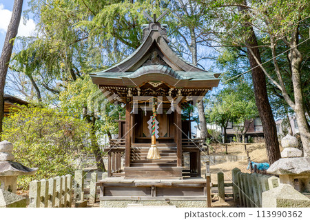 Inano Shrine and Sadahiko Shrine in Miyanomae, Itami City, Hyogo Prefecture 113990362