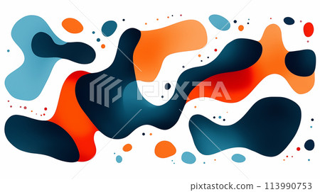简约漂亮的抽象艺术图形背景素材 113990753