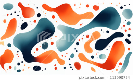 简约漂亮的抽象艺术图形背景素材 113990754