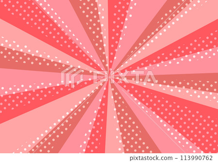 圓點圖案/旭日背景材質（紅色） 113990762