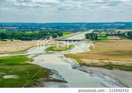 Scenery of Mont Saint-Michel, a World Heritage Site in France 113992432