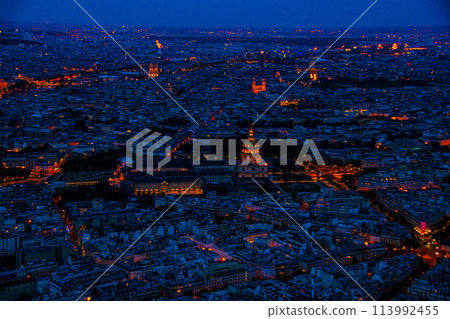 從艾菲爾鐵塔俯瞰法國巴黎 113992455