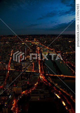 View of Paris, France from the Eiffel Tower View of Paris, France from the Eiffel Tower 113992465