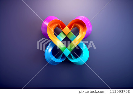 A vibrant portrayal of love and pride, featuring a double-colored LGBT sign that symbolizes affection, inclusivity, and the beauty of diverse relationships 113993798