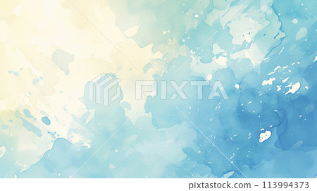 夢幻般的藍色水彩背景AI影像 113994373
