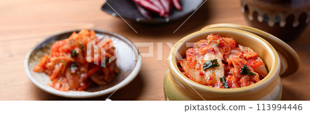 Authentic kimchi in a jar 113994446