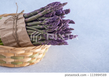 Bunch of Pacific Purple asparagus 113994589