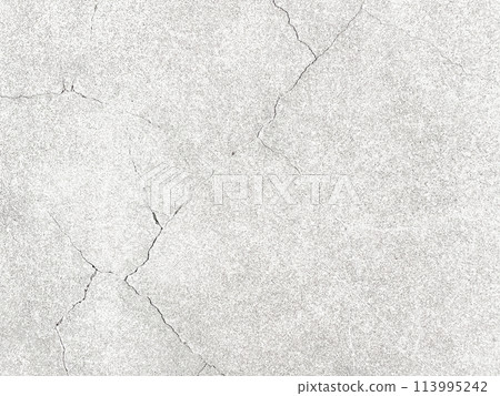 Horizontal background image of a dark white-grey concrete wall with diagonal cracks Horizontal background image of a dark white-grey concrete wall with diagonal cracks 113995242