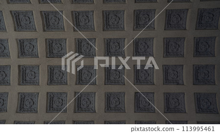 old, vintage, detailed ceiling in the transition old, vintage, detailed ceiling in the transition 113995461