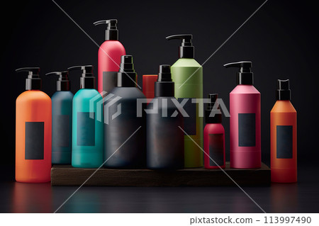 A set of hair care products. Mockup of care cosmetics. 113997490