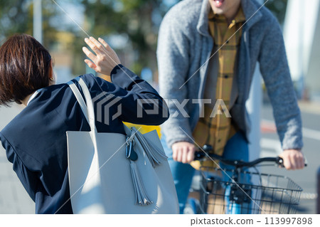 Bicycle and pedestrian collision 113997898