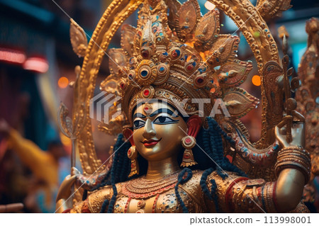 Dussehra festival. Indian customs and traditions. 113998001