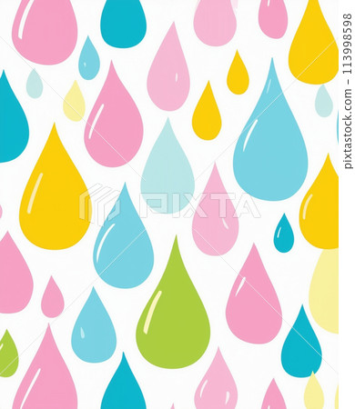 Watercolor drip pattern random color 113998598