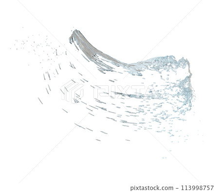 3d water splash transparent, clear blue water scattered around isolated. 3d render illustration 3d water splash transparent, clear blue water scattered around isolated. 3d render illustration 113998757