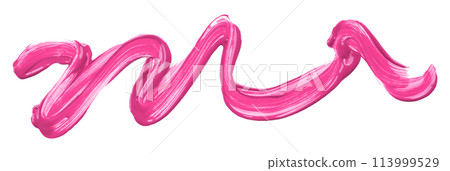 Pink paintbrush isolated on white background. Watercolor 113999529