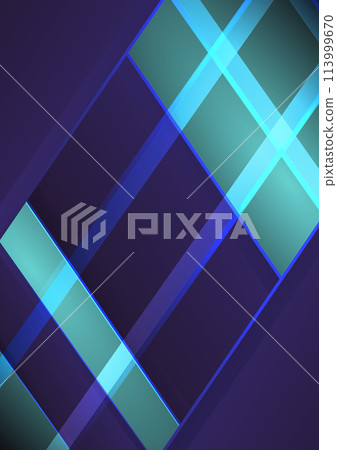 Abstract modern blue and green vertical background with diagonal lines. Trendy vector cover design for brochure, flyer, vertical banner, poster, book, booklet or annual report 113999670