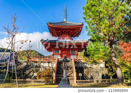 Heart Sutra Pagoda (Tahoto) at Daikakuji Temple in Saga-Osawa-cho, Ukyo Ward, Kyoto City 113999894