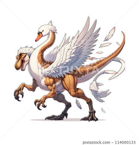 白鳥龍 看起來像是在殺死怪物的插圖 生成 AI 114000133