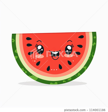 Watermelon fruit with white background Watermelon fruit with white background 114001186