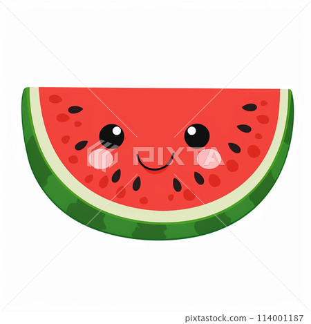 Watermelon fruit with white background 114001187