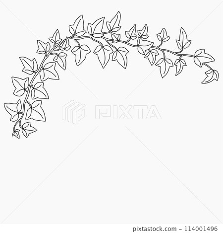 Floral ivy drawing decorative ornament flat design. 114001496