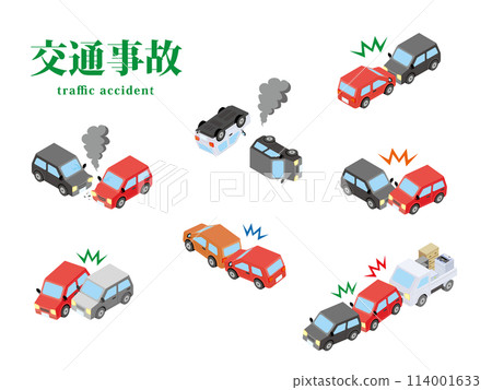 車輛之間的交通事故插圖集 114001633