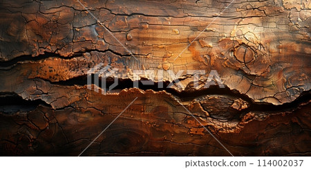 Brown wood texture. Top view. 114002037