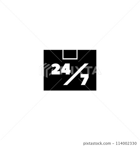 Time Management Icon symbolize Deadline, Hurry, and Punctual Symbolism. Vector icon for website design, logo, app, ui. 114002330