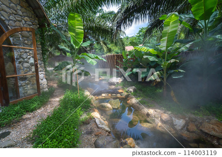 Hot spring water. Onsen. Natural water. Hot spring water. Onsen. Natural water. 114003119