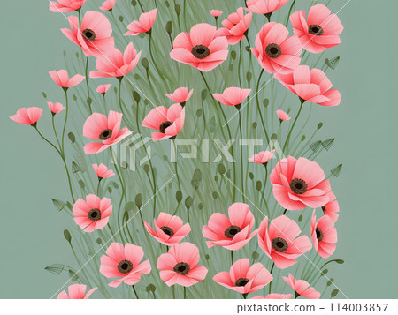Seamless poppy pattern 114003857