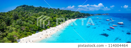 Aerial view of Similan island in Phang Nga, Thailand Aerial view of Similan island in Phang Nga, Thailand 114004464