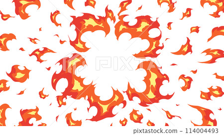 Background illustration of a flame effect spreading from the center_16:9 114004493