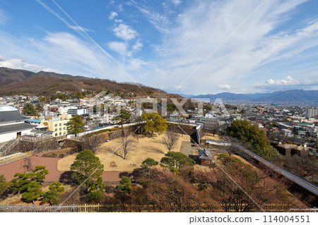 Maizuru Castle Park, Kofu City, Yamanashi Prefecture. View from the castle tower. 114004551