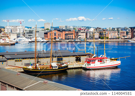 Aker Brygge aerial view, Oslo 114004581