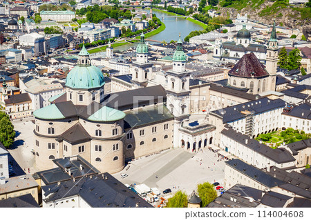 Salzburg aerial panoramic view 114004608
