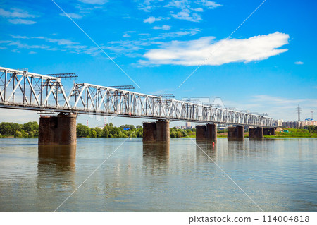 Bridge cross Ob river 114004818