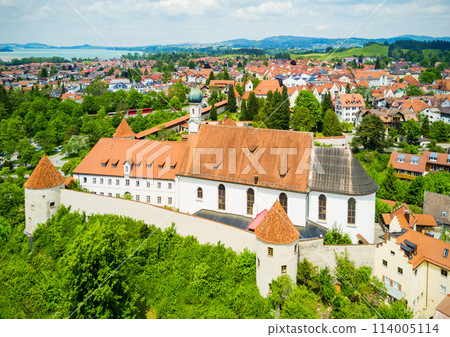 Fussen town aerial view 114005114