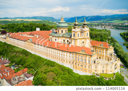 Melk Monastery aerial view 114005116