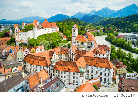 Fussen town aerial view 114005117
