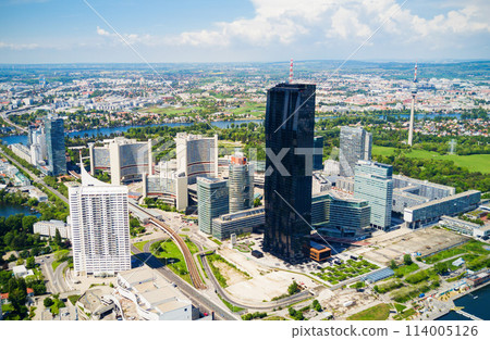 Danube district aerial, Vienna 114005126