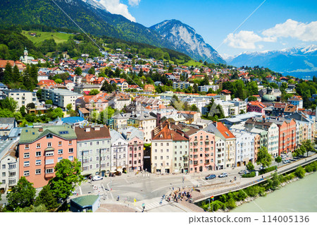 Innsbruck aerial view, Austria 114005136