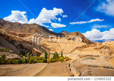 Moonland near Lamayuru village in Ladakh 114005322